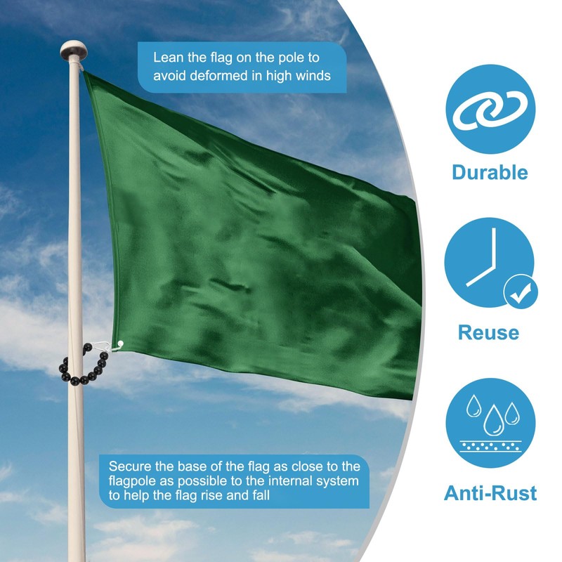 PATIKIL Flagpole Retainer Ring Flag Pole Accessories, Flag Beaded Mount
