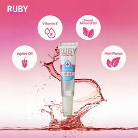 Ruby Kisses Hydrating Clear Lip Oil Treatment Gloss (3 Pack), Hydrates & Heals with Vitamin E & Jojoba, Lightweight Non-Greasy Formula with Almond Oil, Repair & Protect Dry Chapped Lips