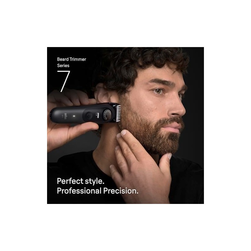 Braun Beard Trimmer Series 7, +7 Barbering Tools, Mens Beard