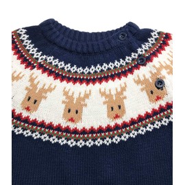 Baby Toddler Boys Girls Sweater Kids Knit Pullover Sweatshirt Animals Long Sleeve Tops Spring Winter Clothes Blue