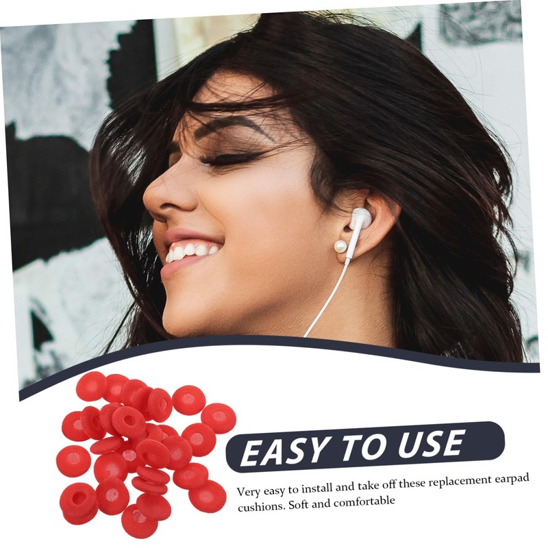 DOITOOL 50pcs Earbud Comfortable Replacement Ear Pads for Earphones Sponge