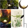 UrbanHaven Outdoor Solar Light Moon and Light Lantern, Garden Resin