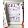 The Little Gem Company - Handmade Newborn Birth Detail Keepsake