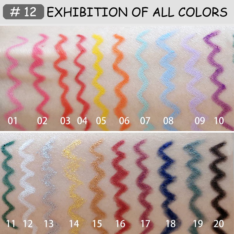 Coloured Eyeliner Liquid Eyeliner, Matte Eyeliner Pencil, All Day Long-Lasting
