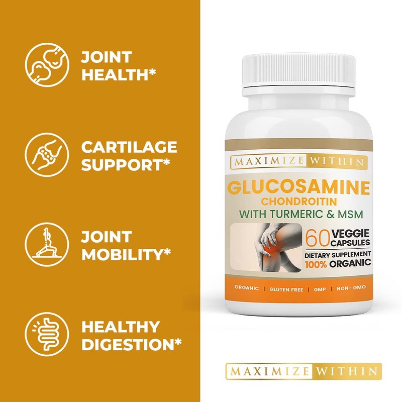 Glucosamine Chondroitin with Turmeric & MSM for Healthy Joints, 60