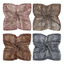 4PCS Head Scarf for Women Satin Headband Scarves Silk Feeling Scarf Boho Headwear Vintage Bandanas for Sleeping Dress Up