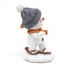 Snow Children with Hat and Scarf in Red/Grey with Skis,