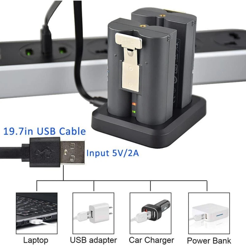 GoHonor Dual Ring Battery Charger Station For Spotlight Cam Video