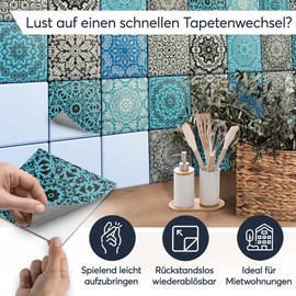 Glue over the Tiles; Motif Film Stickers, Bathroom Film, Decorative Film, Bathroom Design, Design Motif, Moroccan Motif, 9 pieces