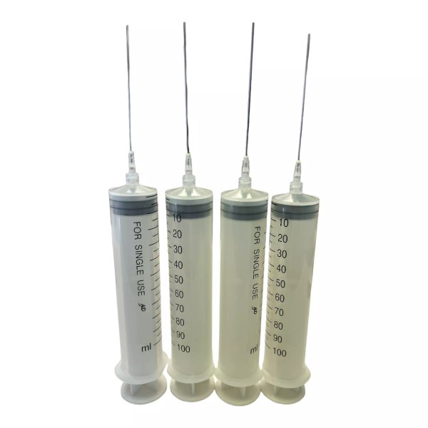 Unbranded/Generic 4 BIG Syringes needles 100ml Blunt Tips Cap Dispense