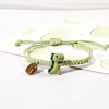 Set 2 Pulseras Ajustables Dinosaurios Verde Rosa Pareja Amistad