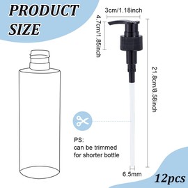 BENECREAT Pack of 12 Black Replacement Pumps, 28-400 Dispenser Replacement Pumps for Soap Dispenser, Plastic Dispenser Pumps for Soap, Lotion, Shampoo, Kitchen and Bathroom