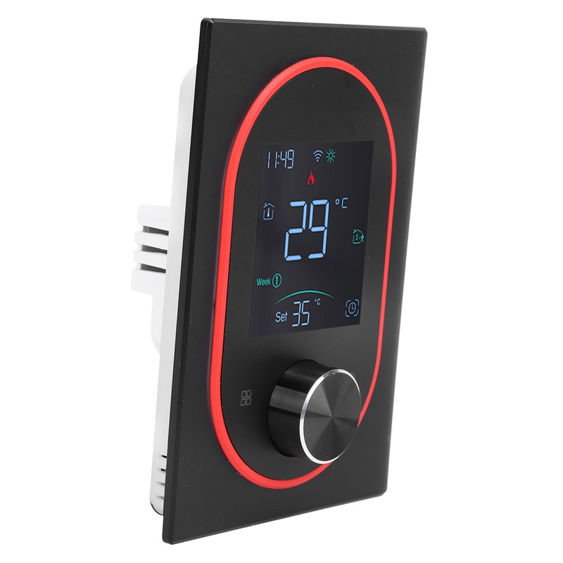 Smart Color Thermostat LCD Programmable Knob Control Touchscreen Water Heating