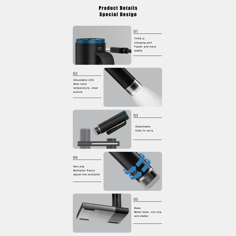 Wireless WiFi Camera Microscope for Phone 50‑1000X Portable Handheld USB