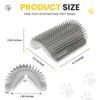 2 Pack Self Groomer Corner Brush with Catnip – Wall-Mount