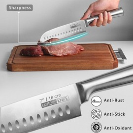 Rseesulara Knife Set, Kitchen Knives 5 Piece sets for Chef Dishwasher Safe Steel Stainless Cooking