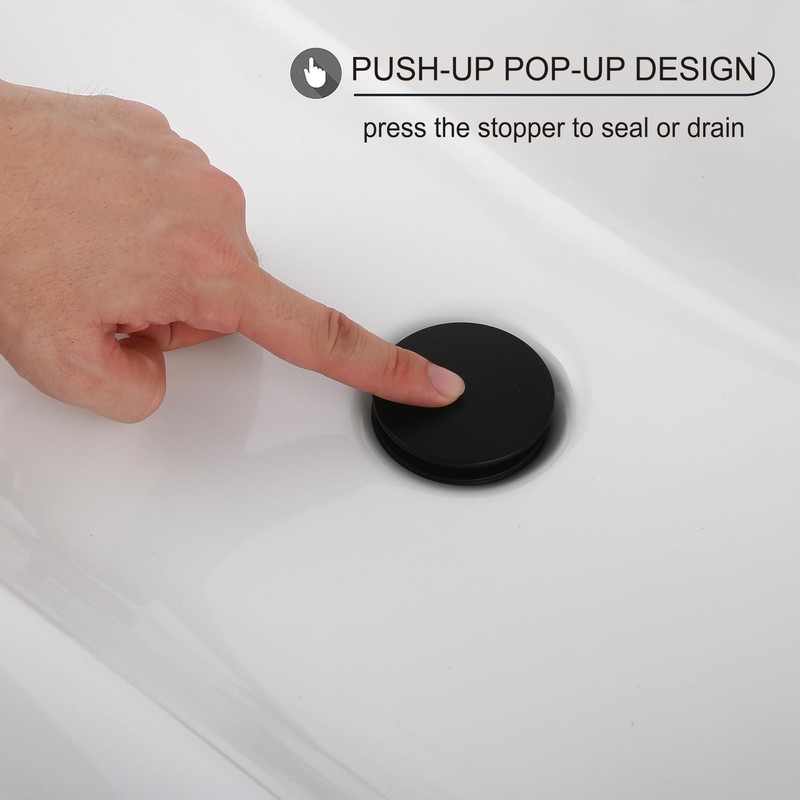Derengge PD-4305-MT Bathroom Sink Drain with Overflow Vessel Sink Lavatory