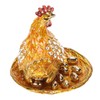Golden Hen Figurine Trinket Boxes Handcraft Exquisite Small Jewelry Box