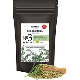 250 g Organic Rosemary Dried, Intense Aroma, Also as Rosemary Tea, Pizza and Noodle Sauce Spice, Mediterranean Spice Saliamo