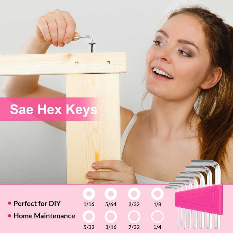 THINKWORK Pink Tool Set - 40 Piece General Household Hand
