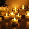 Kittmip 18 Pieces Solar Tea Lights LED Flameless Solar Candles
