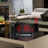 Projection Alarm Clock with 2 USB Ports LED Curved Display