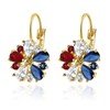 Elaximn Vintage 14K Gold Plated Flower 4th of July Independence