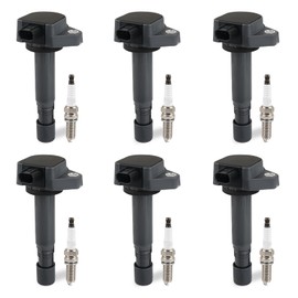 JDMON Ignition Coils Pack and Spark Plug Compatible with Acura MDX RDX ZDX Honda Pilot Ridgeline 3.5L 3.7L 2009 2010 2011 2012 2013 2014 2015 Replacement for UF-624 30520-RN0-A01