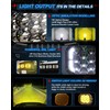 BraveWAY 5x7IN Square LED Driving Lights - 125W 19800LM with