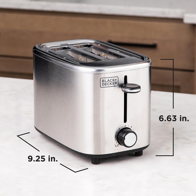 BLACK+DECKER® 2-Slice Toaster with 7 Toast Shade Settings, Extra-Wide Slots