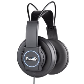 Fluid Audio - Focus Studio Headphones (Over-Ear Design, 50 mm Neodymium Driver, Includes 3 m Cable, 6.3 mm Adapter, Travel Bag, Black)
