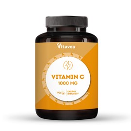 Vitamin C 1000mg – High-Strength Chewable Tablets for Energy, Immune System Support & Fatigue Reduction – Natural Orange Flavour - 3-Month Supply – Vegan - Vitavea