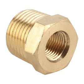 Fydun Pipe Bushing NPT Brass Pipe Fitting Reducing Adapter NPT Female Fitting 3/8" Male to 1/8" Female for Water Fuel Gas Oil
