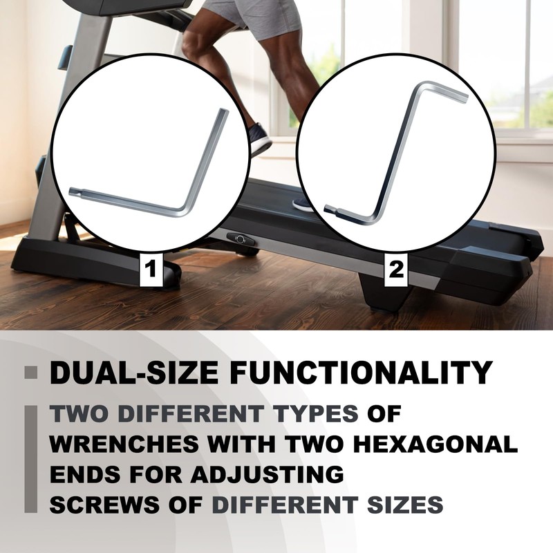yeeluzan Treadmill Allen Wrench Set, 2-Piece L-Shaped + Z-Shaped Wrenches