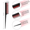 Leinuosen 3 Pcs Triple Teasing Comb for Women Plastic Rat
