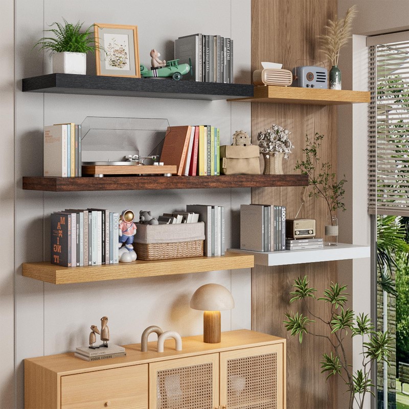 Heimlove 36 Inch Long Floating Shelf for Wall, 12" Deep