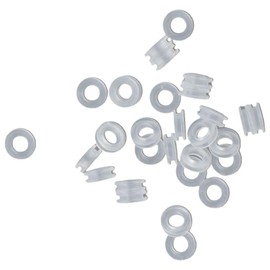 Uniquer 100Pcs 0.85cm Transparent Earring Back Pads Round Cushions Soft Silicone Accessories for Earring Clips