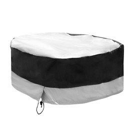 Motoforti Universal Car Spare Tire Covers Auto Wheel Protection Cover, Fits Tire Diameters 19-22 Inches, 210D Oxford Cloth, Black Silver Tone