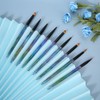 9pcs Gradient Handle Portable Nail Art Brush DIY Flower Pattern