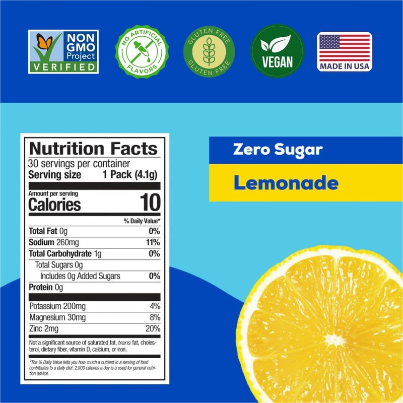 Hydrant - Hydration Powder, Lemonade Flavor, 8 Individual Sugar-Free Instant