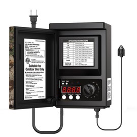 GOODSMANN Power Pack 120W Low Voltage Camo Transformer Outdoor Lighting Transformer with Photo Sensor and Timer, Weatherproof for Landscaping Light, Spotlight, Pathway Light 9111-12002-01A