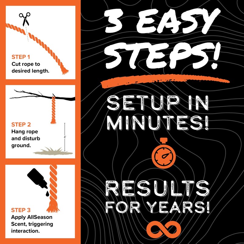 HODAG HempScent Rope Mock Scrape Kit for Deer Hunting –