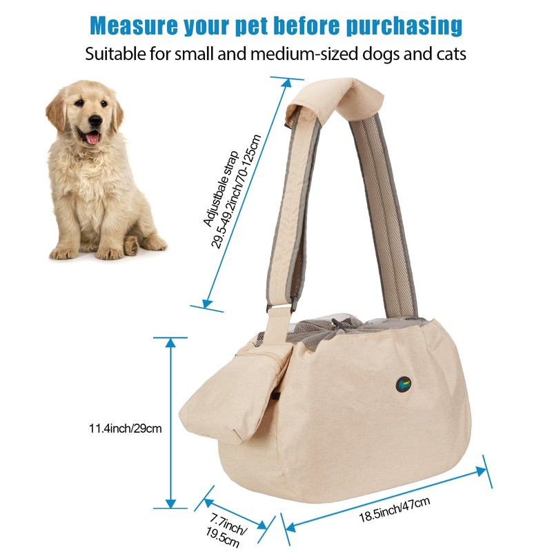Ownpets Pet Sling Carrier, Fits 15 to 25lbs Extra-Large Dog/Cat