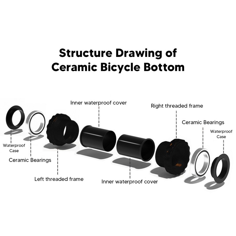 Bicycle Bottom Bracket BB91 Integrated Hollow Crankset Screw in Bottom