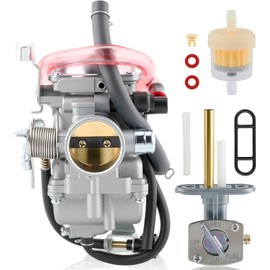KLF300 Carburetor for 1986-2005 Kawasaki KLF 300, Kawasaki BAYOU 300 ATV Carb with Fuel Filter Petcock Tank Valve Switch