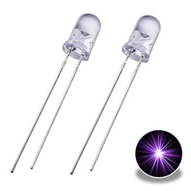 50 x UV 3mm Ultra Bright LEDs Clear LED Bulb | UMTMedia®