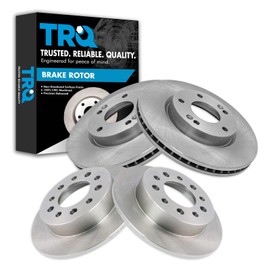 TRQ Front and Rear Brake Rotor Set Compatible with 2003-2008 Hyundai Tiburon