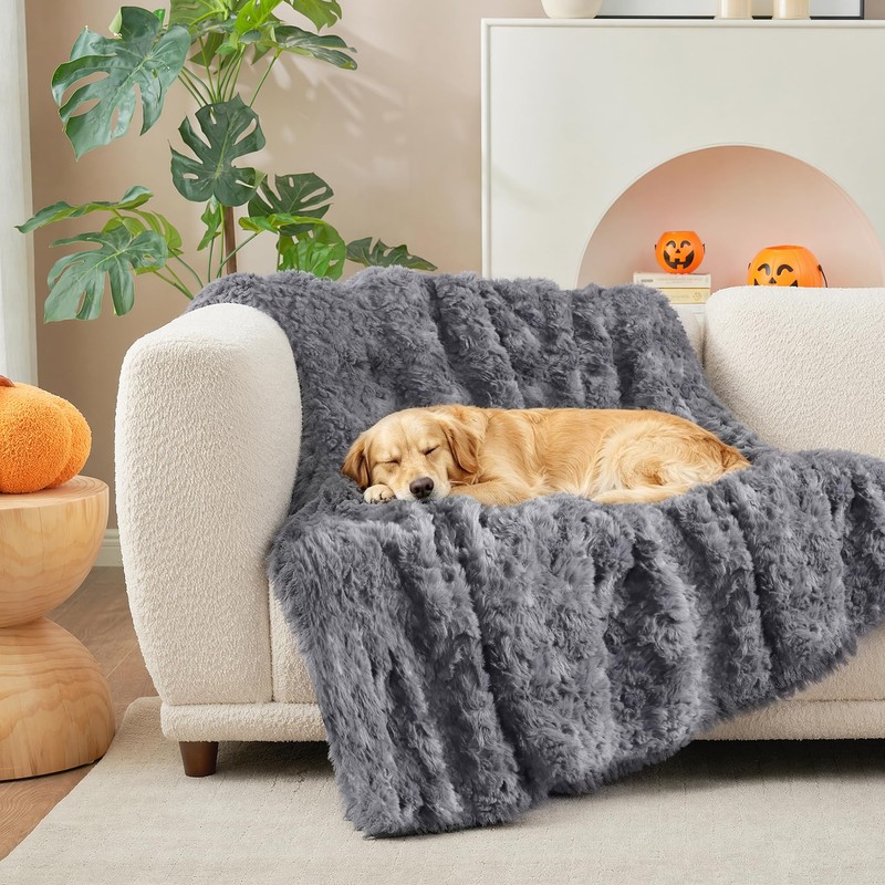 NODARKO Cat Blanket for Indoor Cats, Soft Faux Fur &