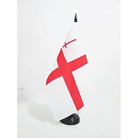 AZ FLAG City of London Table Flag 5'' x 8'' - London City - England Desk Flag 21 x 14 cm - Black plastic stick and base