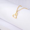 MFRYK Heart Cross Necklaces For Women,14K Real Gold Plated Dainty
